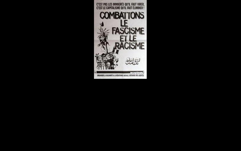 affiche combattons le racisme, réseau No pasaran