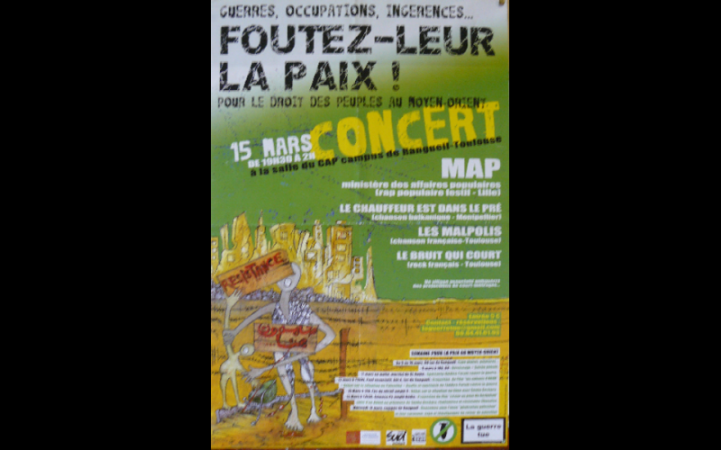 affiche festival Foutez leur la paix 2, Toulouse