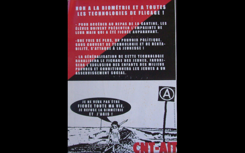affiche anti-biométrie CNT-AIT