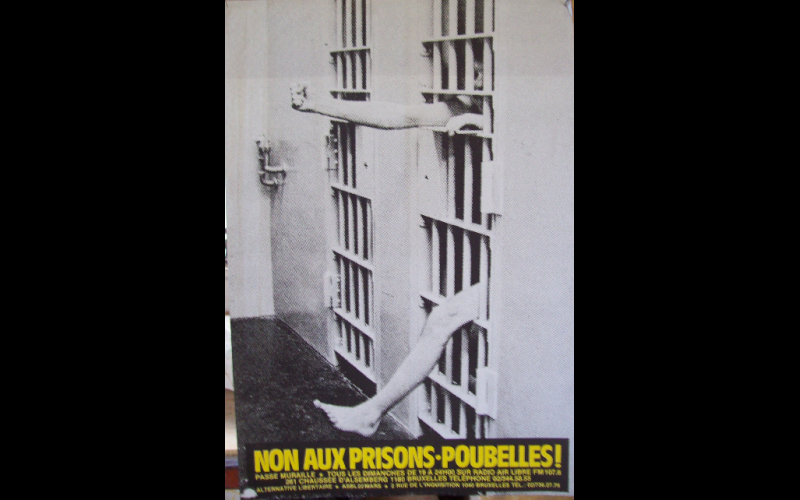 affiche contre les prisons, Alternative Libertaire, Bruxelles 