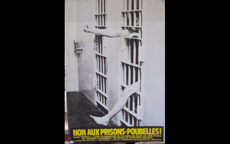 affiche contre les prisons, Alternative Libertaire, Bruxelles