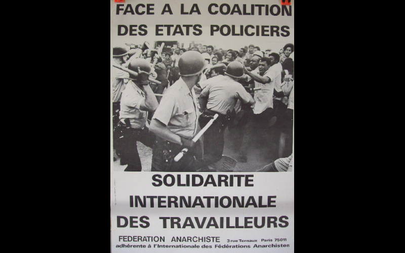 affiche Etats policiers, Fédération Anarchiste, 60x80 