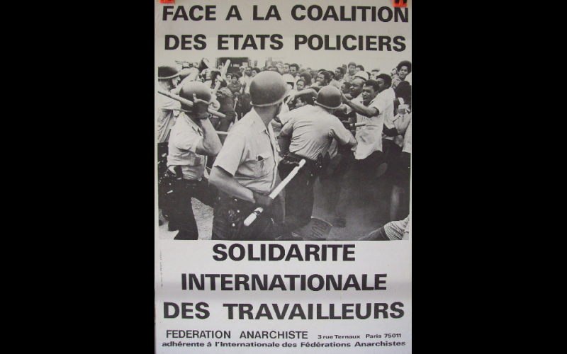affiche Etats policiers, Fédération Anarchiste, 60x80