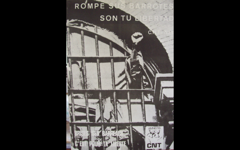 affiche CNT contre la prison en Espagne, 1971, 45x60 
