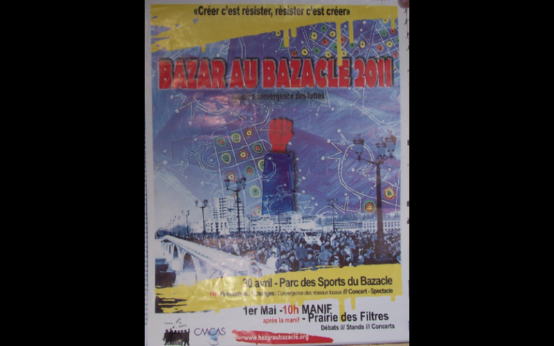 affiche Bazar au Bazacle, 2011, Toulouse