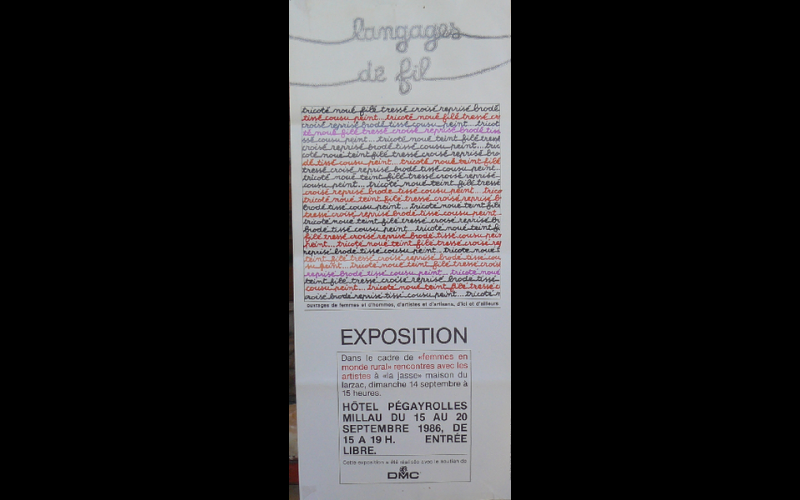affiche expo Larzac, Millau, 1986