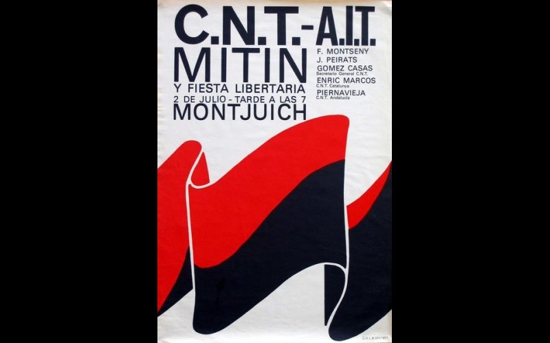 N°244 CNT - AIT MITIN Barcelona 1977 MF Esp. 45x65