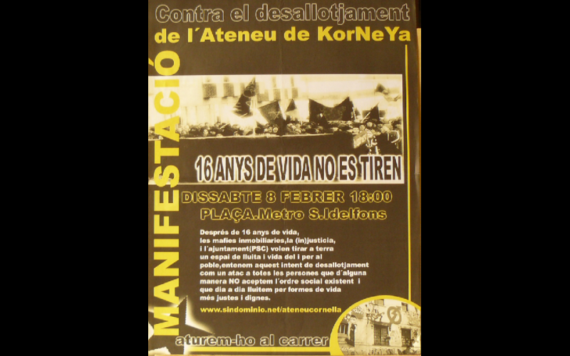 affiche anti-expulsion, Barcelone