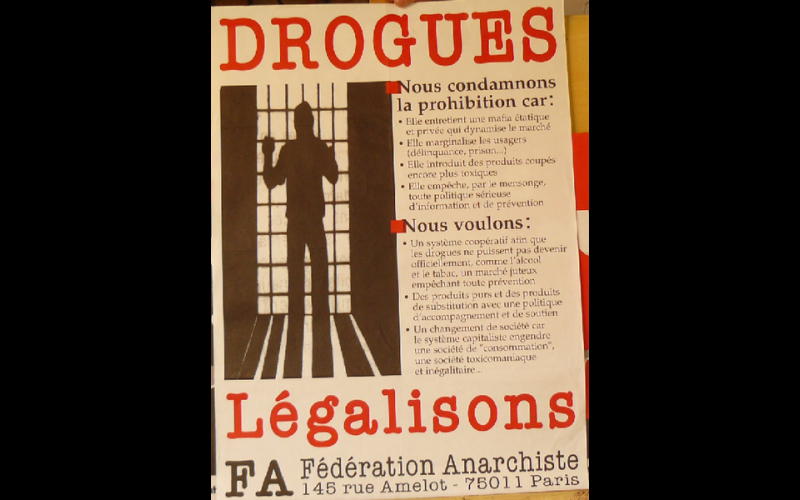 affiche légalisons drogues, FA