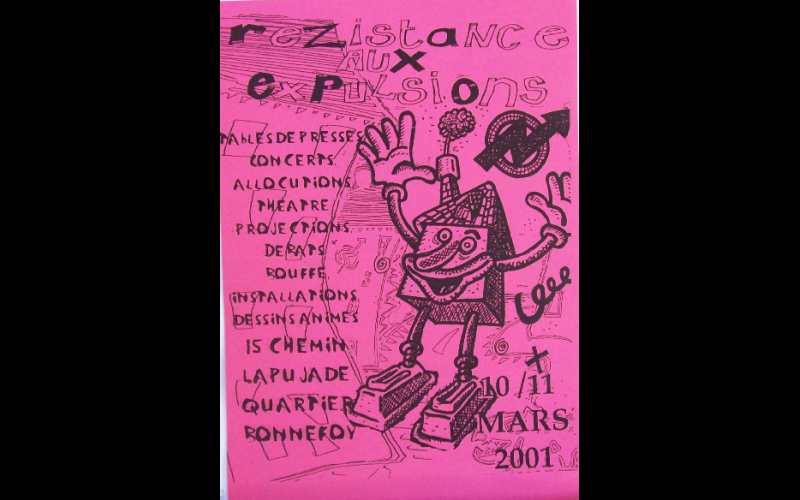 affiche journée squats, Toulouse, 2001