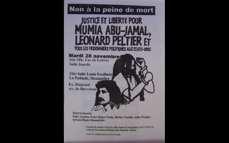 affiche journée pour Mumia, Montpellier