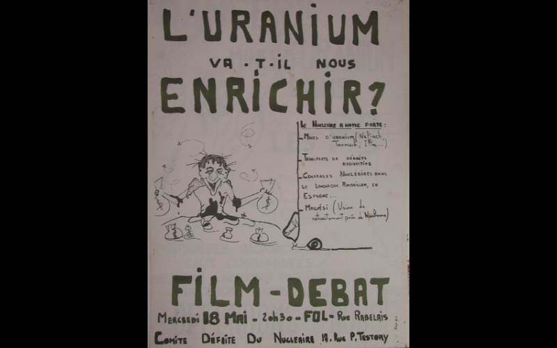 Soirée contre les mines d'uranium - Comité Défaite du Nucléaire - Perpignan (66)