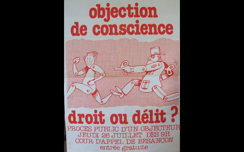 affiche procès objecteurs, Besancon 