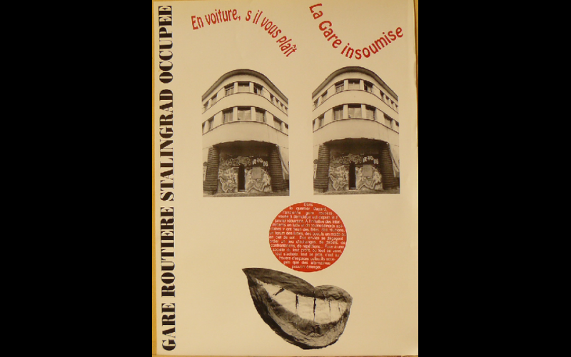 affiche gare routière squattée, Toulouse, 1997