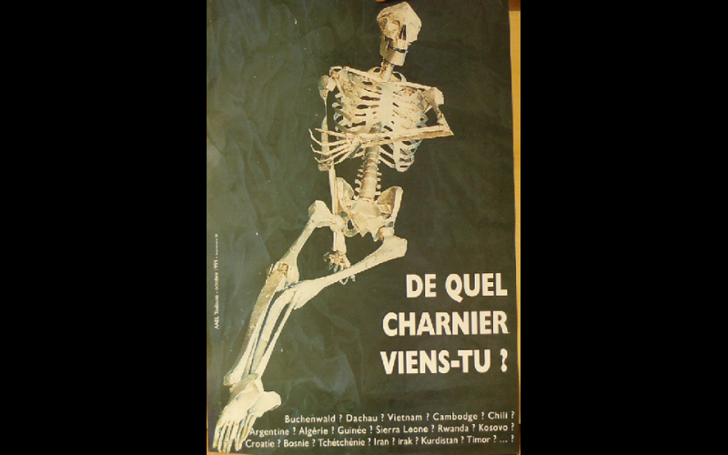 affiche charniers 2, AAEL, Toulouse, 1999