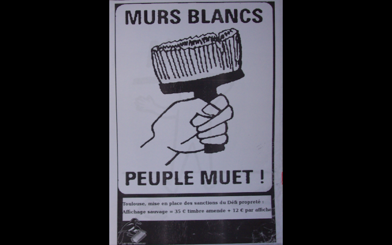 affiche murs blancs peuple muet, Lyon