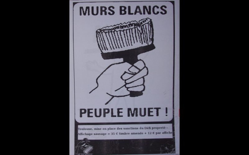 affiche murs blancs peuple muet, Lyon 