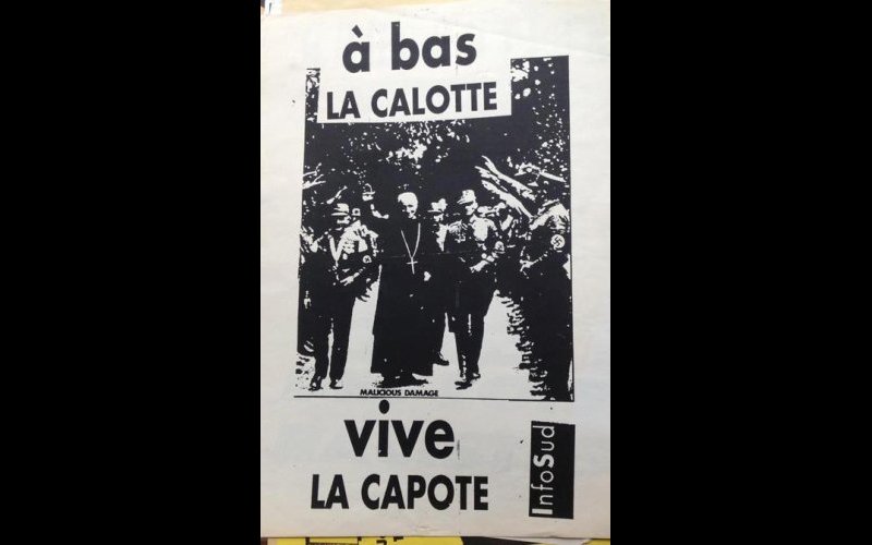 affiche à bas la calotte, infosuds, Toulouse 