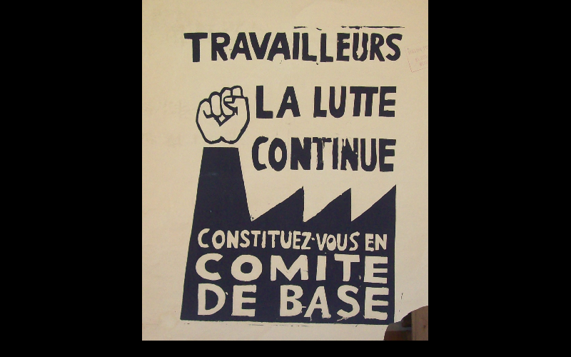 affiche travailleurs lutte continue 