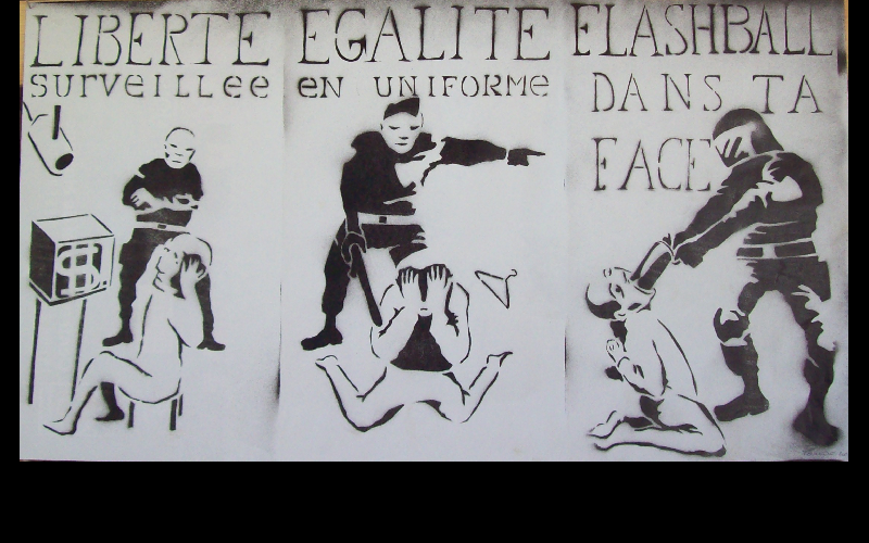 affiche liberté-égalité-flashball.