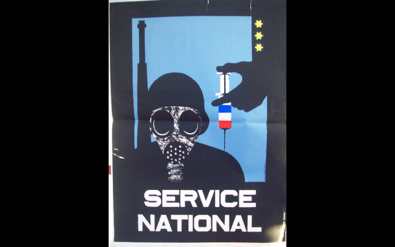 affiche service national seringue