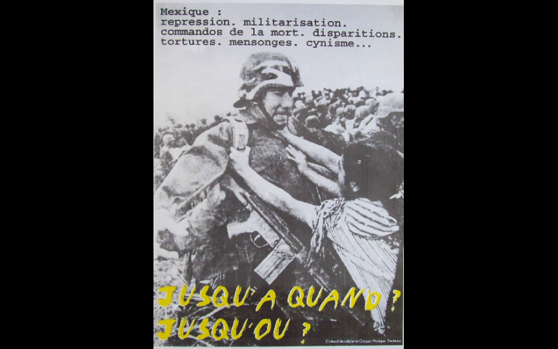 affiiche répression Mexique, collectif chiapas, Toulouse 