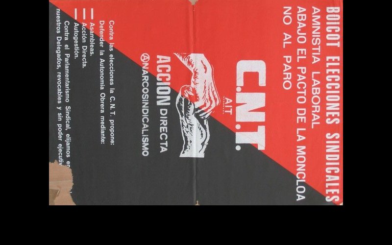 N° 255 CNT- AIT Boicot Elecciones Sindicales MF Esp. 49x70 