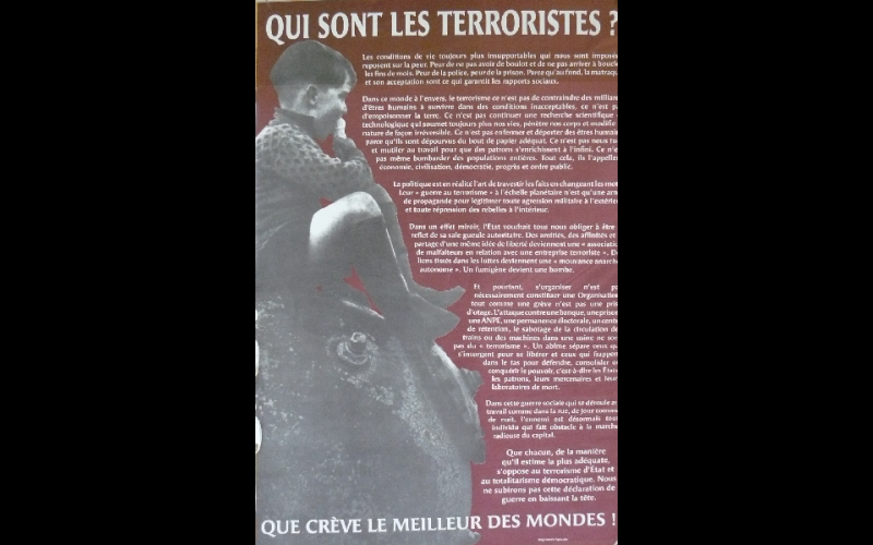 affiche procès anti-terroristes, 2009, 45x60. 